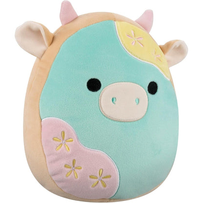 Squishmallow 7.5 Inch Easter 2025 - Cornelius - Cookie Cow With Pastel Blue Icing and Flowers 191726844495