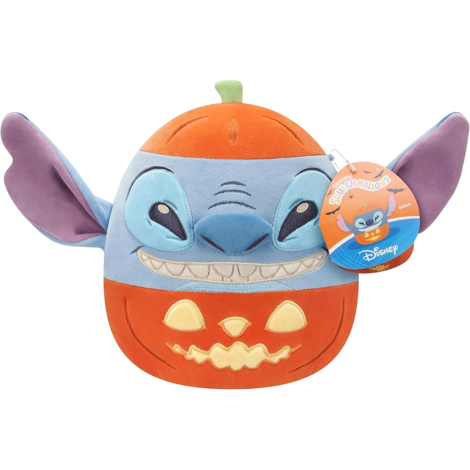 Squishmallow 8" Disney Halloween Plush -  Disney Stitch in Pumpkin