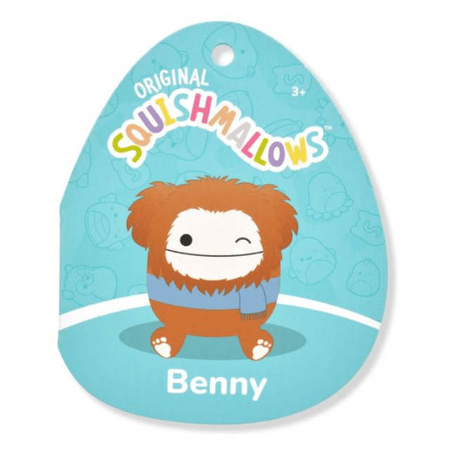 Squishmallow Kellytoy Plush 12" Benny the Winking Bigfoot 191726801139