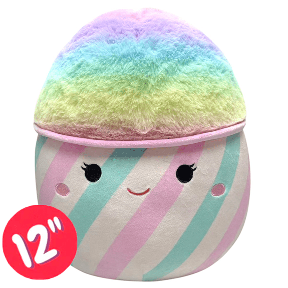 Squishmallow Kellytoy Plush 12" Bevin The Rainbow Snowcone 196566164109