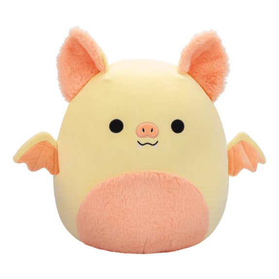 Squishmallow Kellytoy Plush 16" Meghan The Cream and Pink Bat with Fuzzy Belly 196566412354