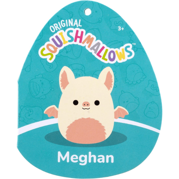 Squishmallow Kellytoy Plush 16" Meghan The Cream and Pink Bat with Fuzzy Belly 196566412354