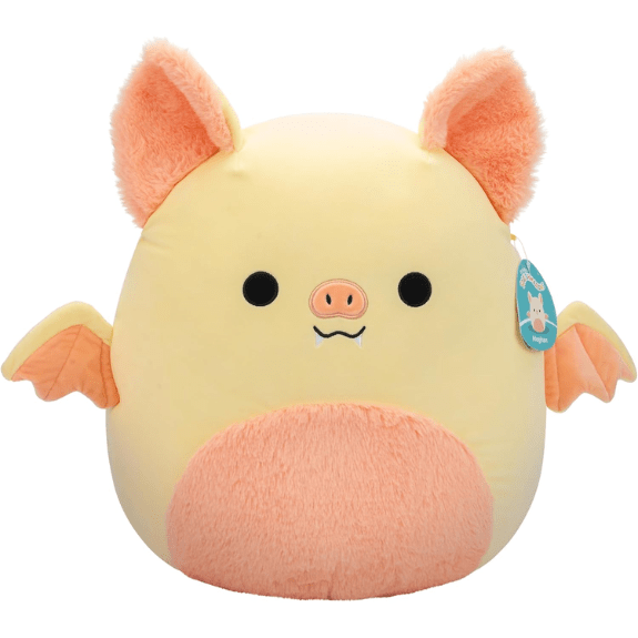 Squishmallow Kellytoy Plush 16" Meghan The Cream and Pink Bat with Fuzzy Belly 196566412354