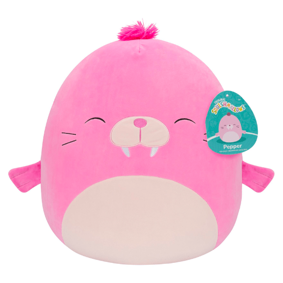 Squishmallow Kellytoy Plush 20" Pepper the Pink Walrus 196566215276