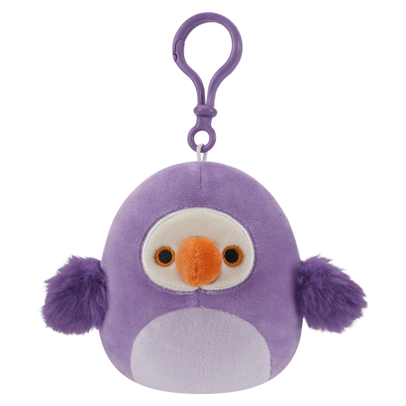 Squishmallow Kellytoy Plush 3.5" Clip On Keychain- Neha The Purple Dodo 196566215689