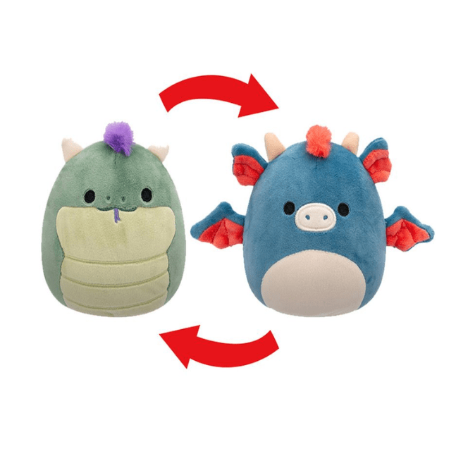 Squishmallow Kellytoy Plush 5" Flip-a-Mallows: Magtus + Carin 196566451308