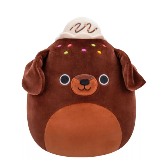 Squishmallow Kellytoy Plush 8" Rico The Ice Cream Chocolate Labrador