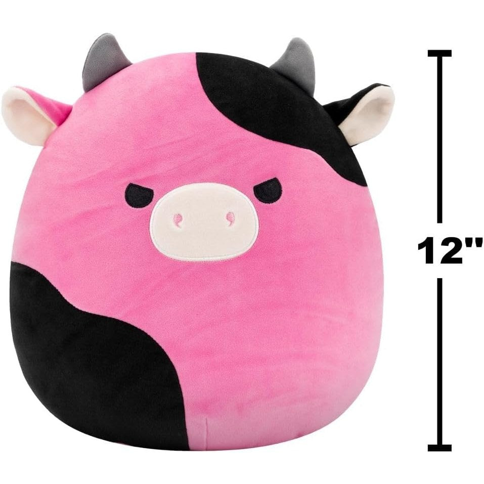 Squishmallows 12 Inch Pollyanna the Black and Pink Cow 191726853626