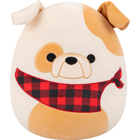Squishmallows 12in Brock The Bulldog With Bandana Plush