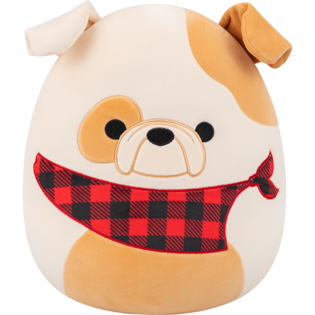 Squishmallows 12in Brock The Bulldog With Bandana Plush