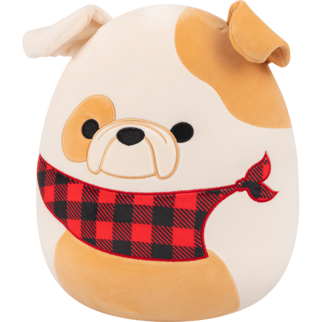 Squishmallows 12in Brock The Bulldog With Bandana Plush