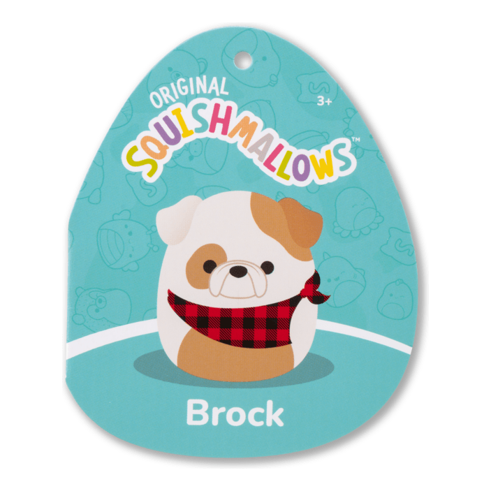 Squishmallows 12in Brock The Bulldog With Bandana Plush