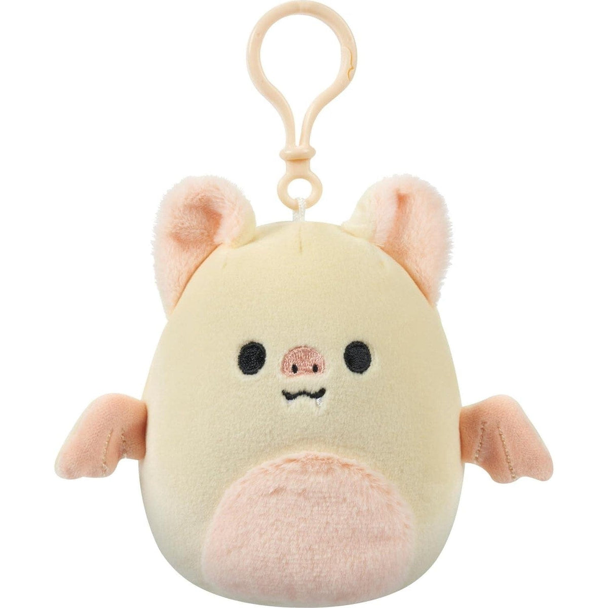 Squishmallows 3.5 Inch Clip-On 5 Pack - Blue Skunk, Cream Bat, Purple Beetle, Lime Greem Llama, Yellow Dumbo Octopus 196566414143
