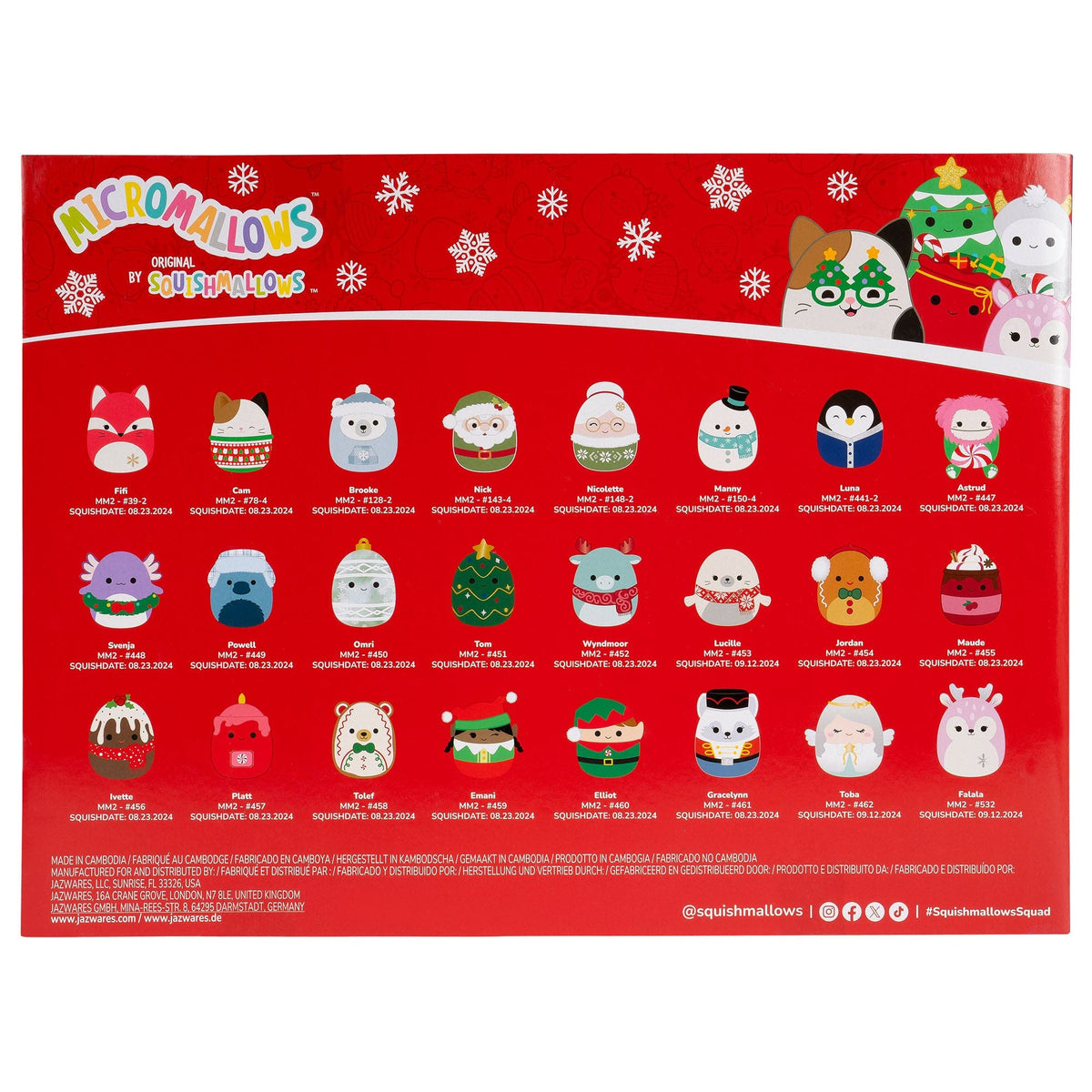 Squishmallows Micromallows Advent Calendar 24 Surprises