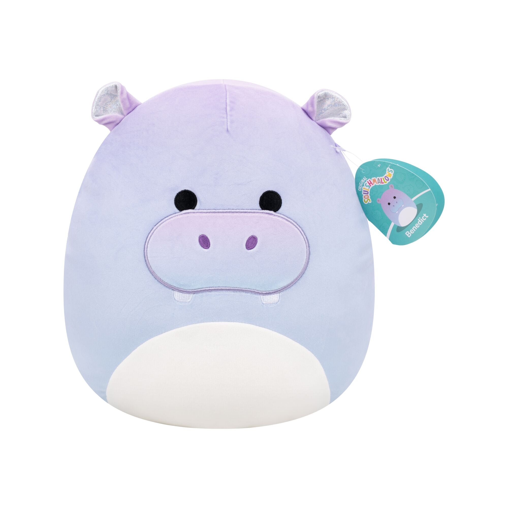 Squishmallows Twelve Inch Benedict The Blue Hippo Plush Toy