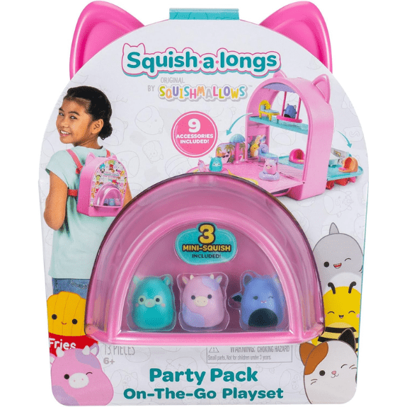 Squish-a-longs by Squishmallows - Party Pack On-the-Go Playset 191726755326