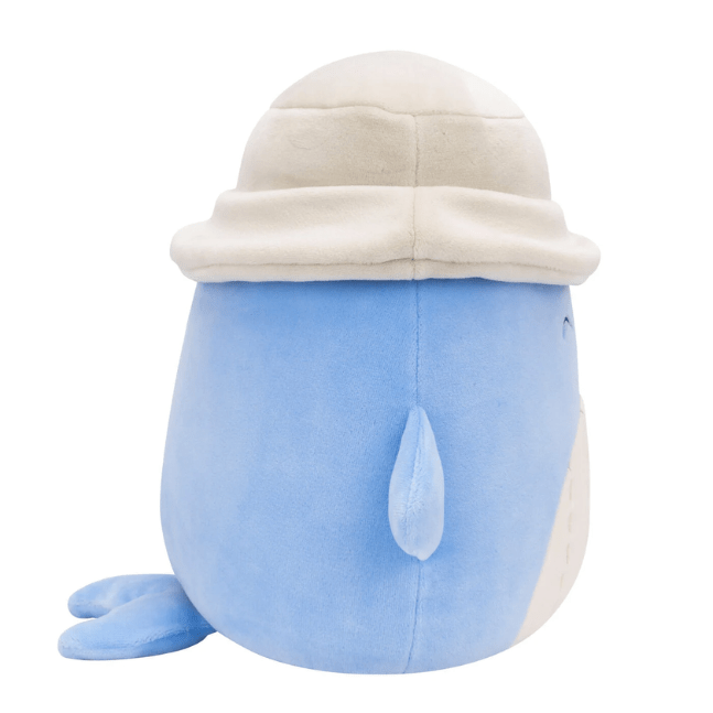 Squishmallow Kellytoy Plush 7.5" Samir The Whale Shark with Bucket Hat 196566452466