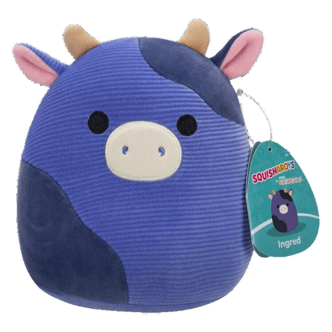 Squishmallow Squisharoys 7.5” Plush - Ingred The Corduroy Dark Purple Cow 196566451452