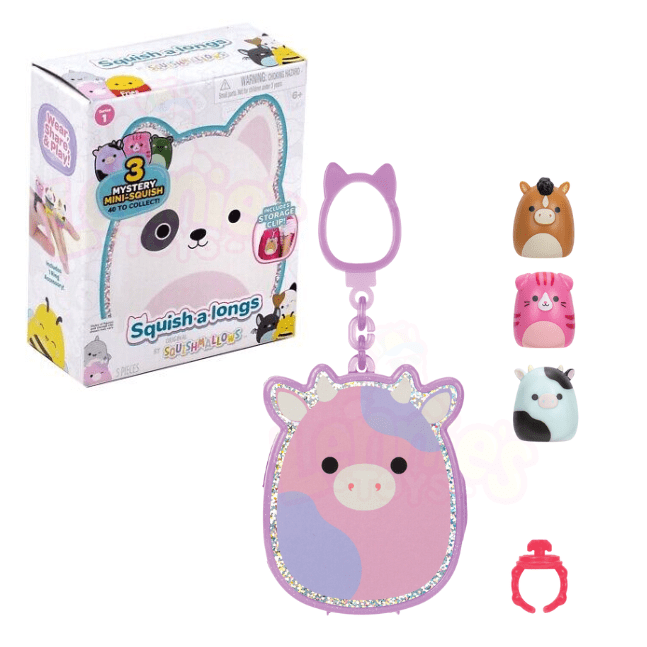 Squish-a-longs Clip-A-Longs by Squishmallows -Series 1 Mystery (1 Pack Chosen at Random) 191726828631