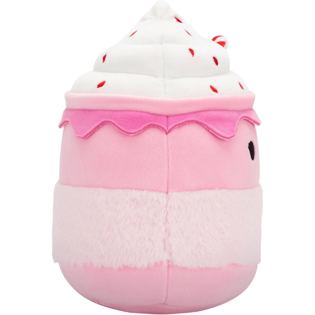 Squishmallow Kellytoy Christmas Plush 7.5" Ethel the Pink Candy Cane Hot Chocolate