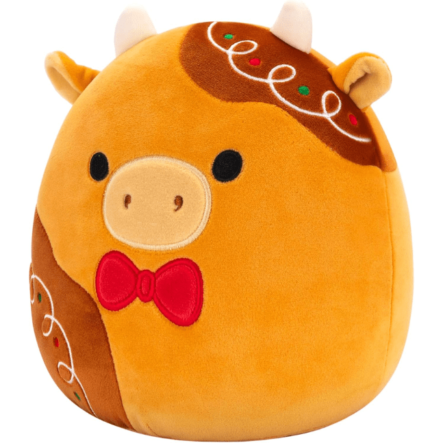 Squishmallow Kellytoy Christmas Plush 7.5" Jericho the Gingerbread Cow