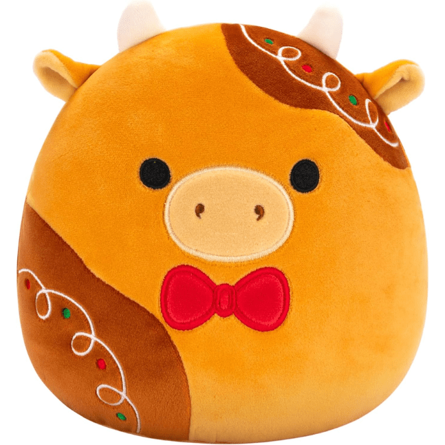 Squishmallow Kellytoy Christmas Plush 7.5" Jericho the Gingerbread Cow