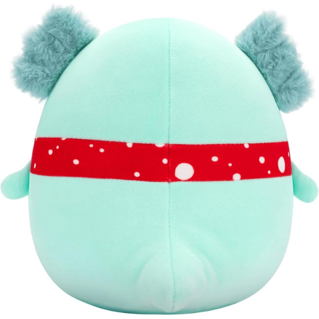 Squishmallow Kellytoy Christmas Plush 7.5" Richie the Teal Axolotl with Red Spotted Scarf