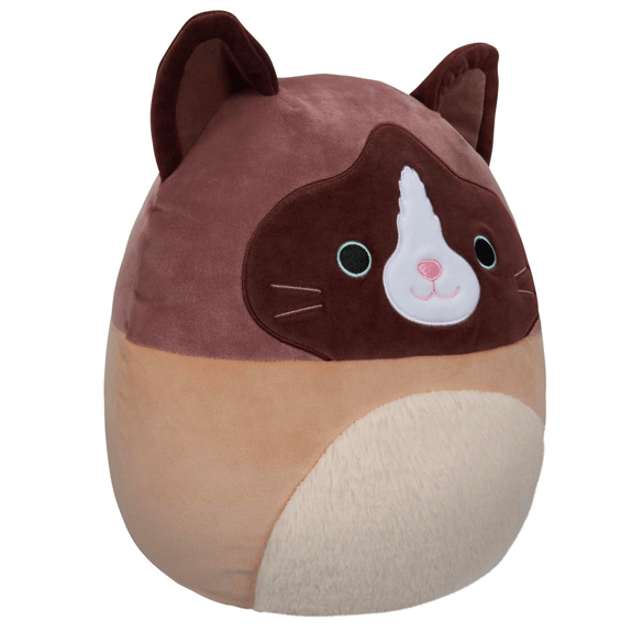 Squishmallow Kellytoy Plush 12" Woodward the Brown the Tan Snowshoe Cat 196566411715