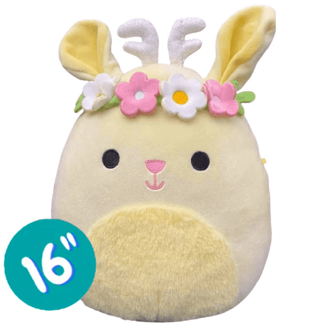 Squishmallow Kellytoy Plush 16" Juana the Yellow Jackalope 196566412279