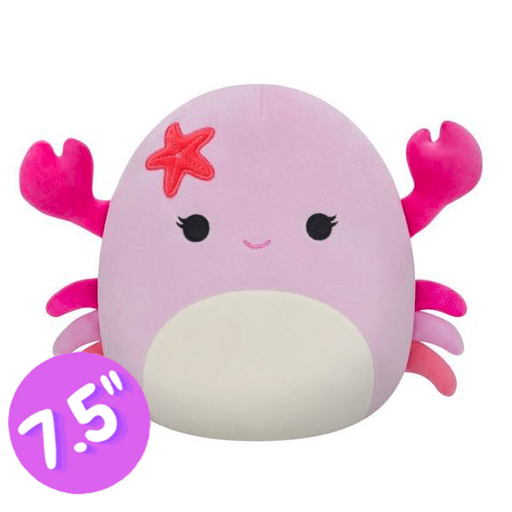 Squishmallow Kellytoy Plush 7.5" Cailey The Pink Crab 196566213418