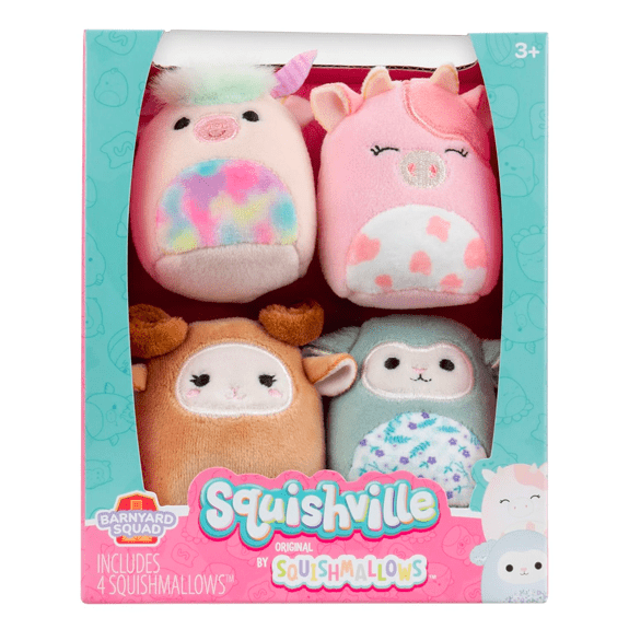 Squishville Mini Squishmallow 4 Pack: Barnyard Squad