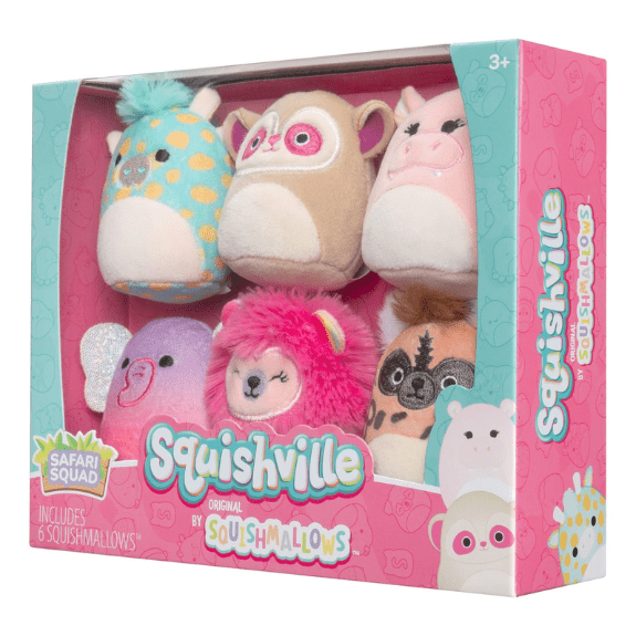 Squishville Mini Squishmallow 6 Pack: Safari Squad 191726877028