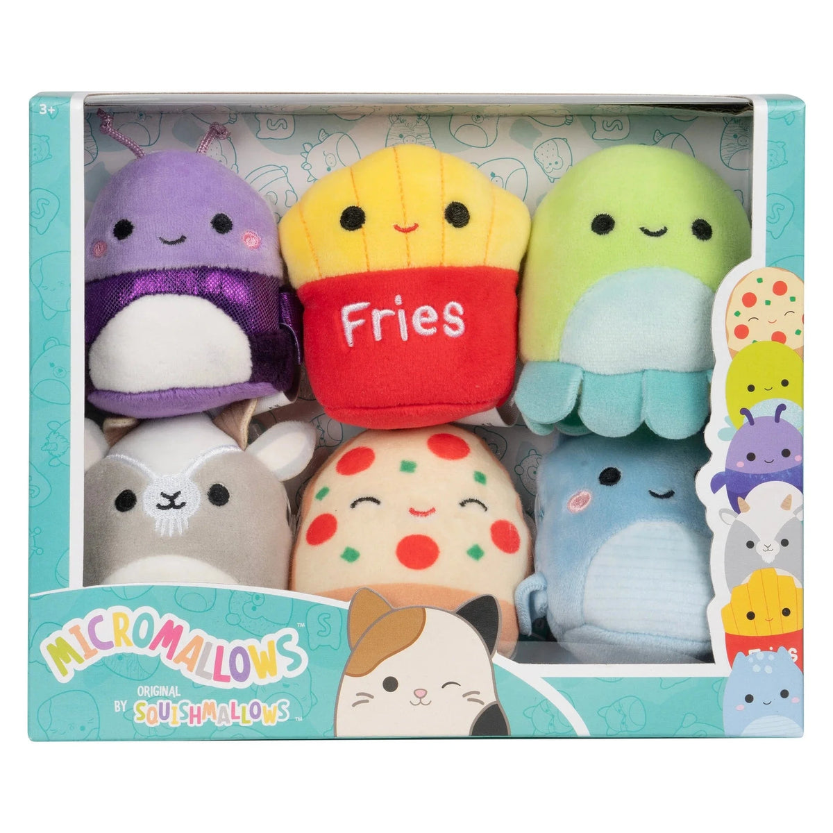 Micromallows by Squishmallow 2.5 Inch Plush - Axel Beetle, Lune Loch Ness Monster, Floyd French Fries, Orphie Octopus, Pep Pizza, Walker Goat 191726748021