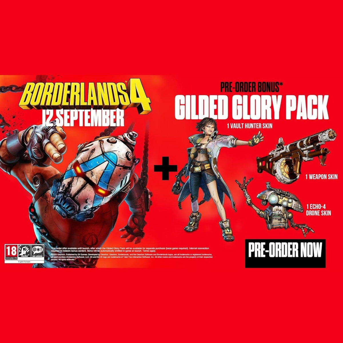 Borderlands 4 Playstation 5 (Pre-order Release Date 12th September) FREE FACEMASK