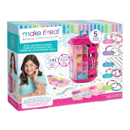 Make It Real 5-in-1 Activity Tower Jewellery Making Kit