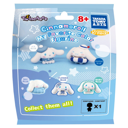 Cinnamoroll Twinchees My Favourite Colour 5cm Figure by Tomy – Mystery Pack (1 Selected at Random) 0810059732087