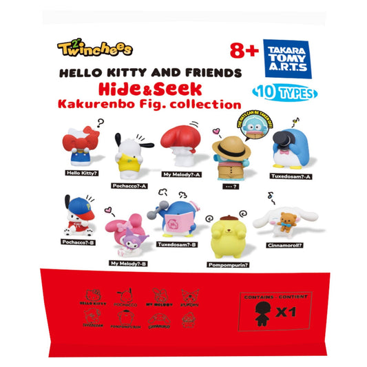 Hello Kitty & Friends Twinchees Hide and Seek 5cm Figure by Tomy – Mystery Pack (1 Selected at Random) 0810059732537