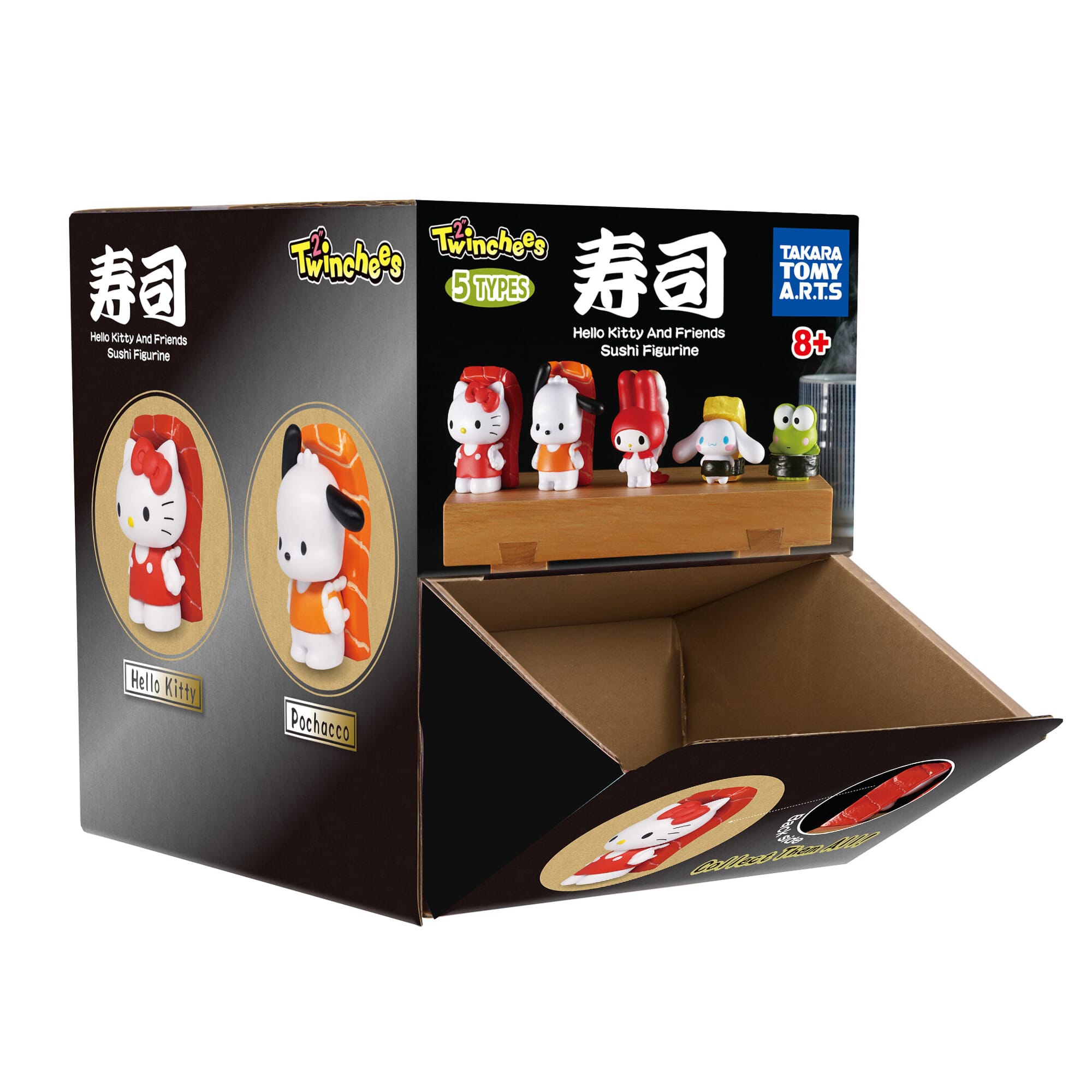 Hello Kitty & Friends Twinchees Sushi Kawaii 5cm Figure by Tomy – Mystery Pack (1 Selected at Random) 0810059732551