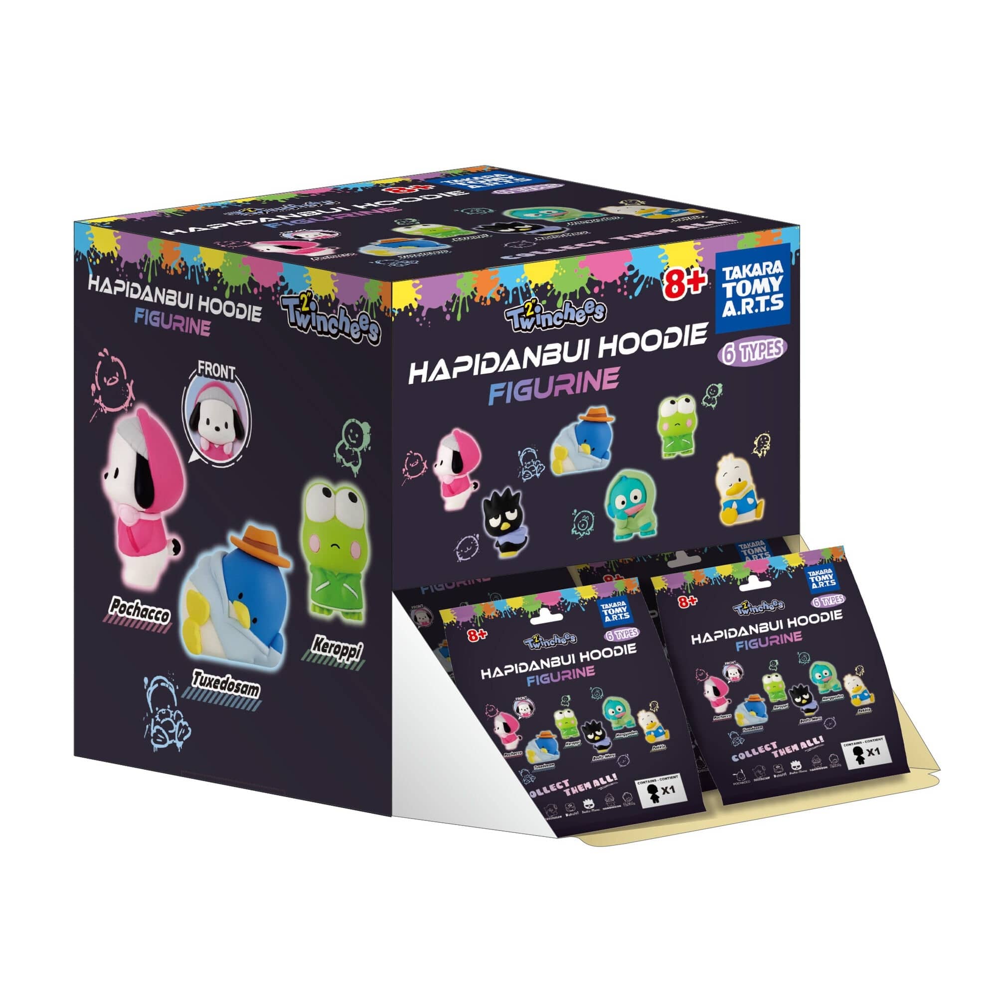Hello Kitty Twinchees Hapidanbui Hoodie 5cm Figure by Tomy – Mystery Pack (1 Selected at Random) 0810059731585