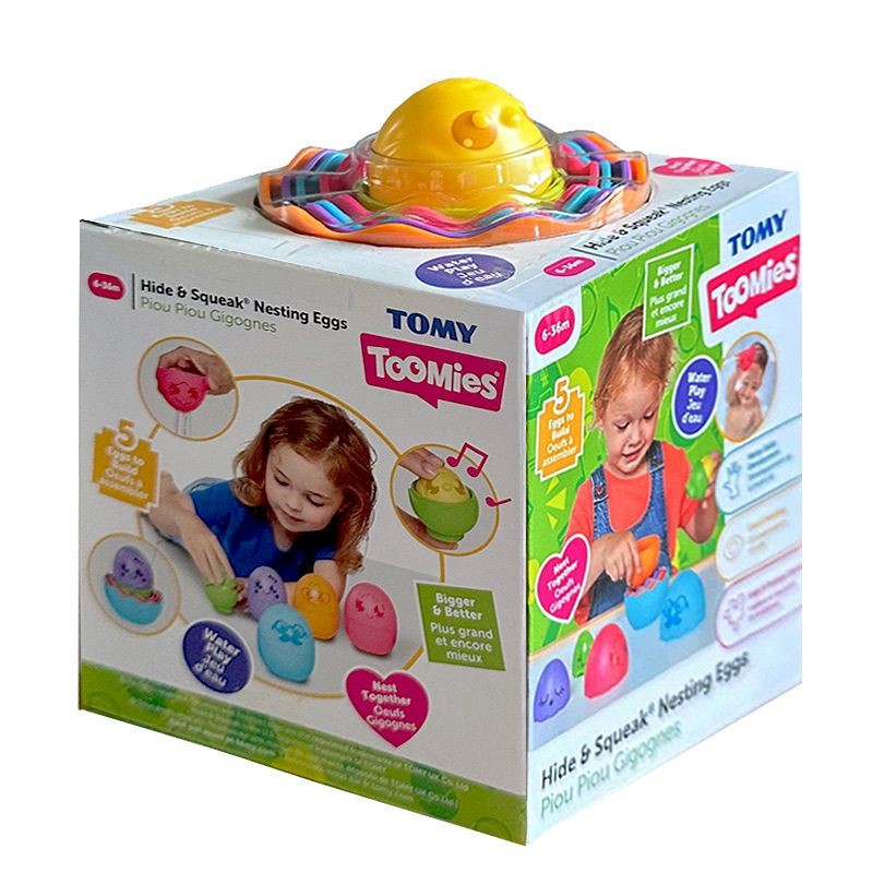 Toomies Hide & Squeak Nesting Eggs Bath Toy