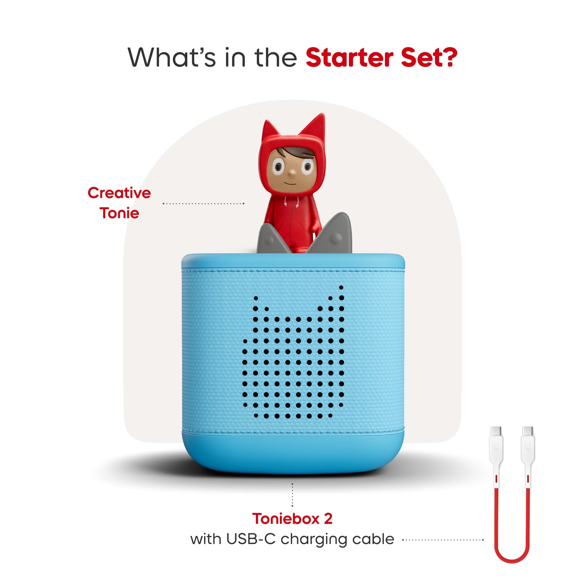 TONIES Sky Blue Toniebox 2 Starter Set with Creative Tonie 4251192163882