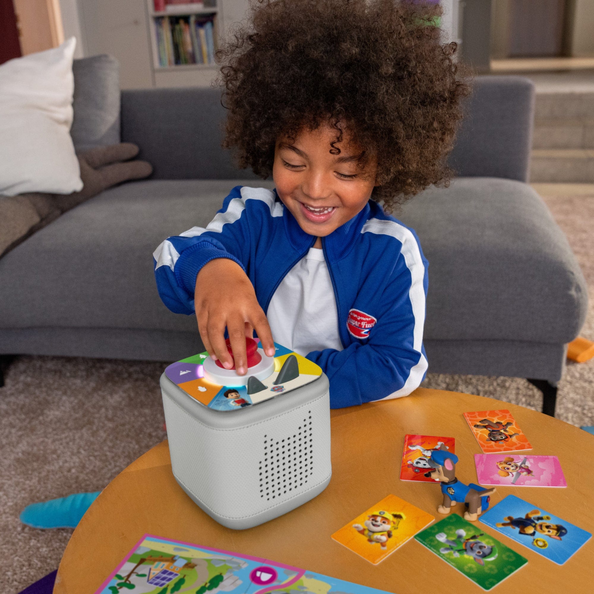 Tonies Toniebox 2 Play Set Moon Grey with Paw Patrol Chase, Game and Controller 4251192172365