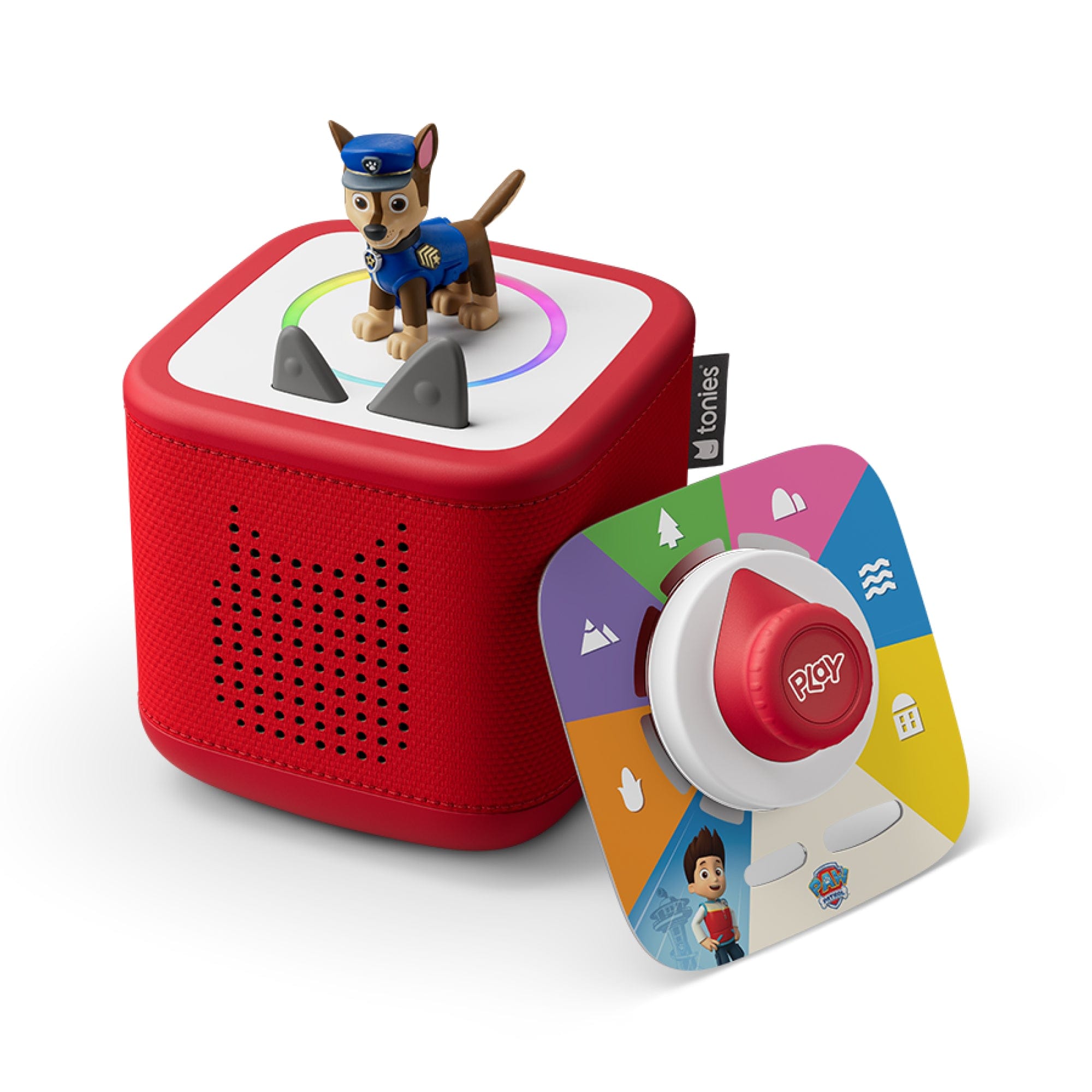Tonies Toniebox 2 Play Set Sunset Red with Paw Patrol Chase, Game and Controller 4251192172280