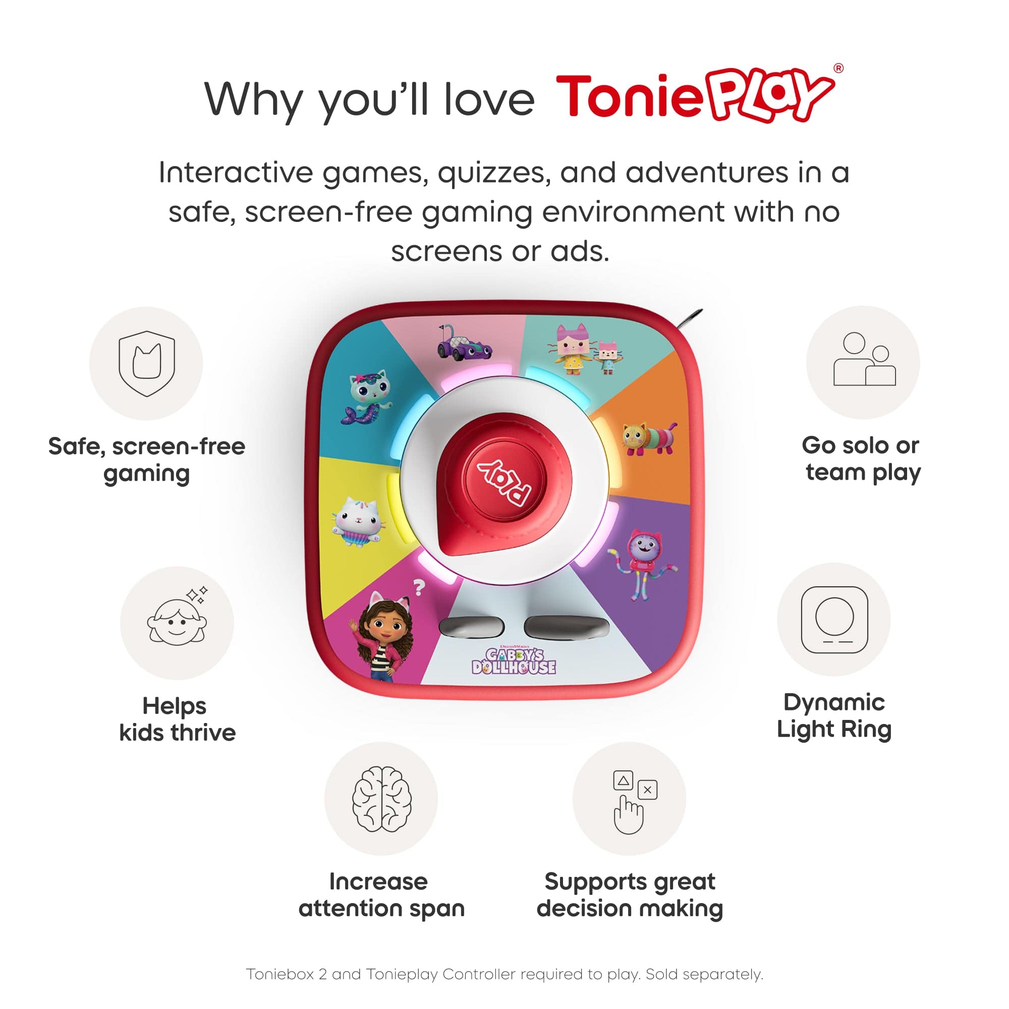 Tonies Tonieplay Gabby's Dollhouse Gabby's Cat-Tastic Scavenger Hunt Game for Toniebox 2 4251192168542