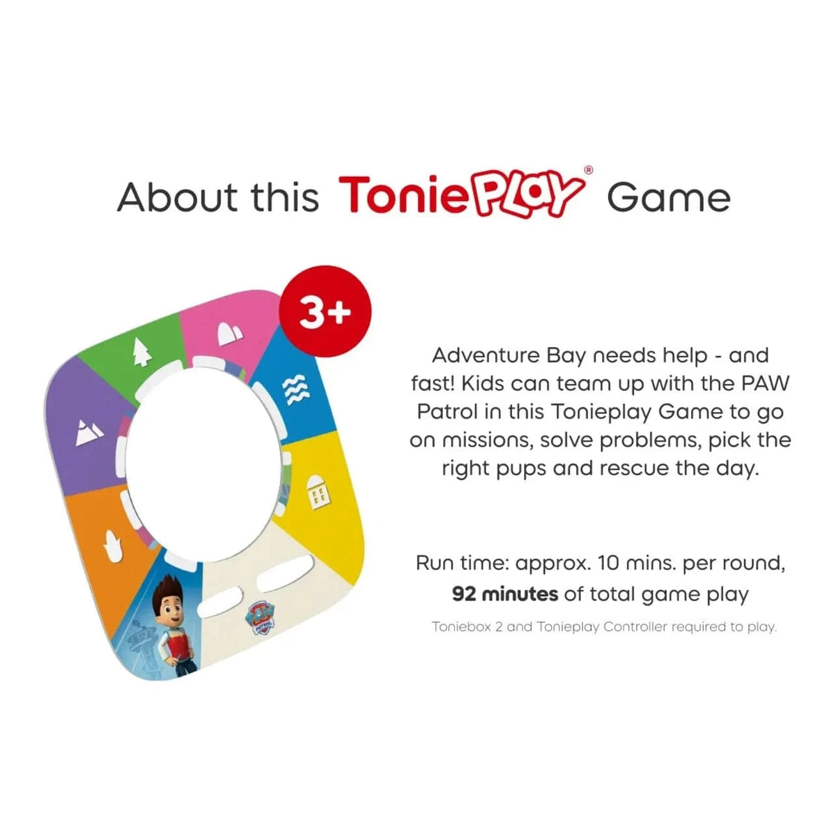 Tonies Tonieplay Paw Patrol - Adventure Bay Rescue Heroes Game for Toniebox 2 4251192168283