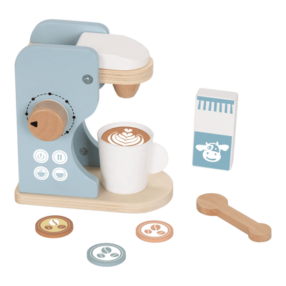 Hi Pando Wooden Coffee Maker Pretend Play Set – 8 Pieces