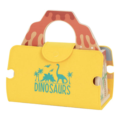 Tooky Toy Dinosaur World Wooden Portable Playset