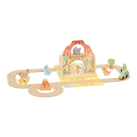 Tooky Toy Dinosaur World Wooden Portable Playset