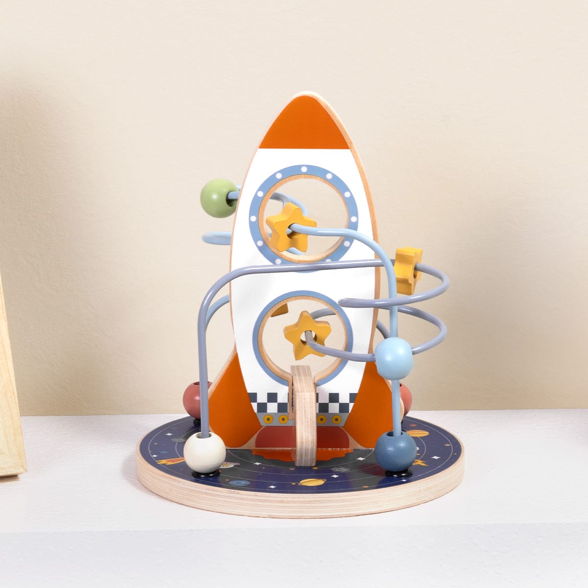 Tooky Toy Space Rocket Bead Maze