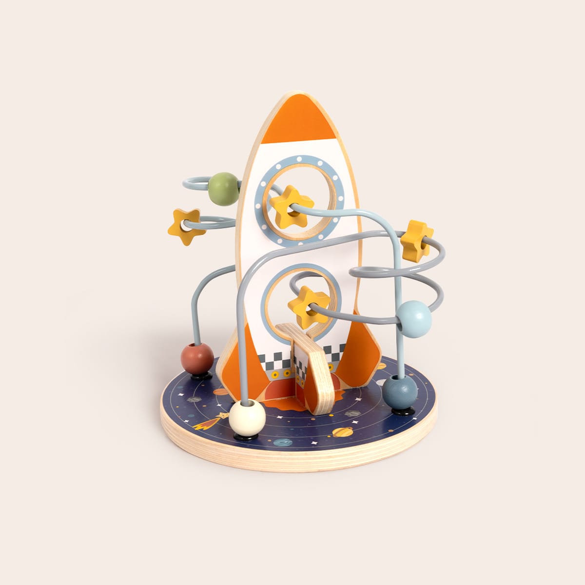 Tooky Toy Space Rocket Bead Maze